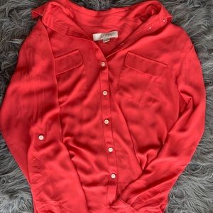 NWOT Loft Convertible Button Down Shirt